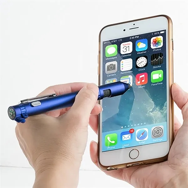 6-in-1 LED Tactical Pen with Stylus and Compass - 6-in-1 LED Tactical Pen with Stylus and Compass - Image 3 of 3