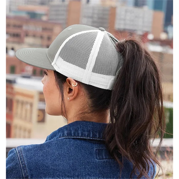 Port Authority® LC111 Snapback Ponytail Trucker Cap - Port Authority® LC111 Snapback Ponytail Trucker Cap - Image 0 of 10