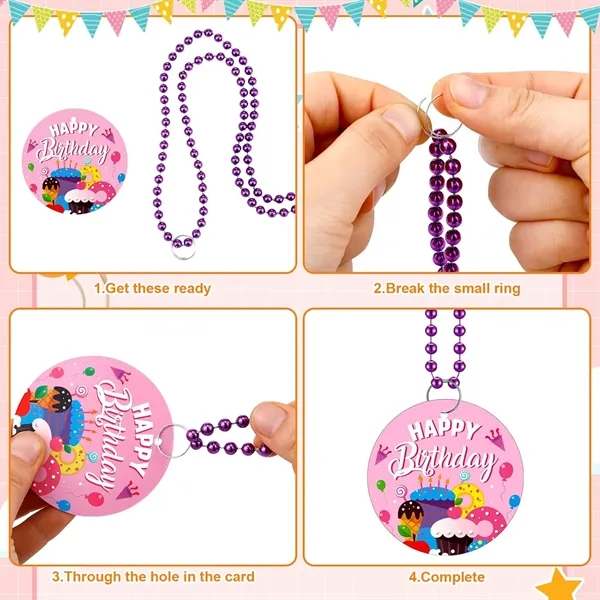 Plastic Party Pendant Medallion Beads Necklaces - Plastic Party Pendant Medallion Beads Necklaces - Image 3 of 8