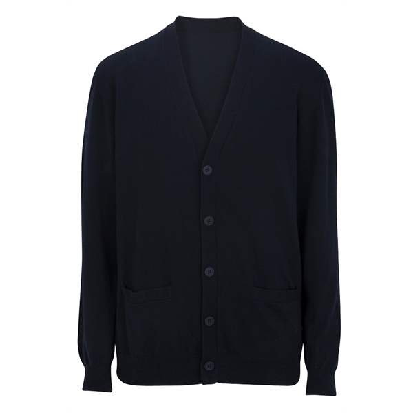 Custom V-Neck Cotton Blend Cardigan-2Pockets