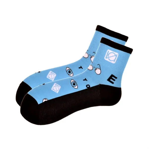 Custom Athletic Quarter Crew Socks - Up To 6 Yarn Colors - Custom Athletic Quarter Crew Socks - Up To 6 Yarn Colors - Image 0 of 2