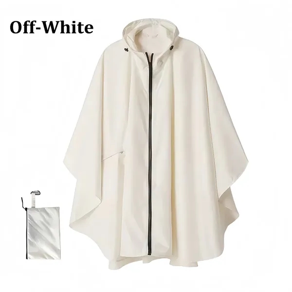 Outdoor Waterproof Hooded Poncho Raincoat - Outdoor Waterproof Hooded Poncho Raincoat - Image 3 of 12