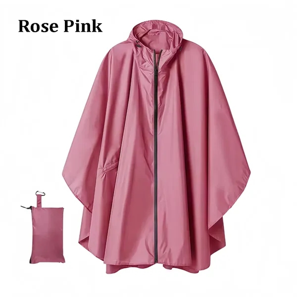 Outdoor Waterproof Hooded Poncho Raincoat - Outdoor Waterproof Hooded Poncho Raincoat - Image 7 of 12