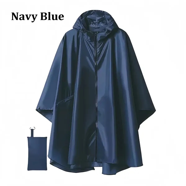 Outdoor Waterproof Hooded Poncho Raincoat - Outdoor Waterproof Hooded Poncho Raincoat - Image 8 of 12