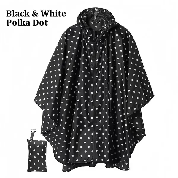 Outdoor Waterproof Hooded Poncho Raincoat - Outdoor Waterproof Hooded Poncho Raincoat - Image 10 of 12