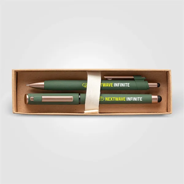 York Recycled Plastic Bronze Trim Pen Gift Set - York Recycled Plastic Bronze Trim Pen Gift Set - Image 8 of 10