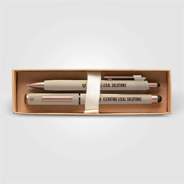 York Recycled Plastic Bronze Trim Pen Gift Set - York Recycled Plastic Bronze Trim Pen Gift Set - Image 4 of 10