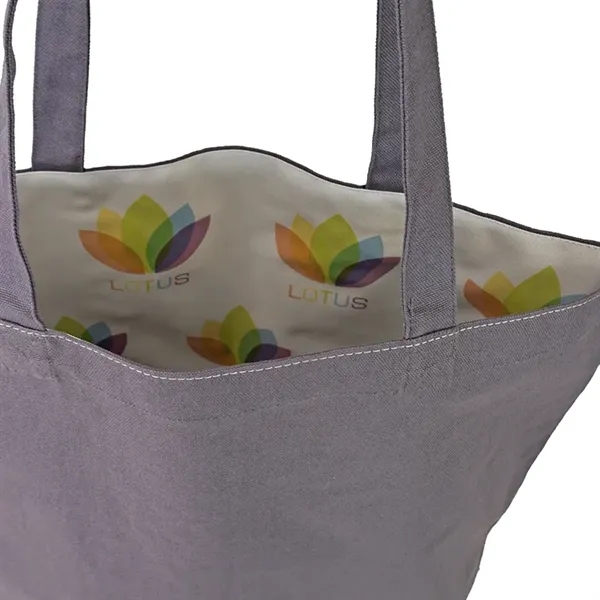 Reversible Colored Cotton Canvas Tote Bag - Reversible Colored Cotton Canvas Tote Bag - Image 14 of 65