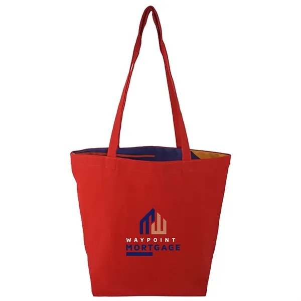 Reversible Colored Cotton Canvas Tote Bag - Reversible Colored Cotton Canvas Tote Bag - Image 49 of 65