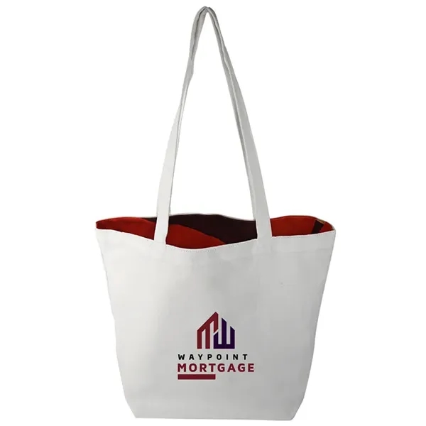 Reversible Colored Cotton Canvas Tote Bag - Reversible Colored Cotton Canvas Tote Bag - Image 61 of 65