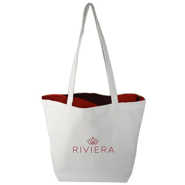 Reversible Colored Cotton Canvas Tote Bag - Reversible Colored Cotton Canvas Tote Bag - Image 62 of 65