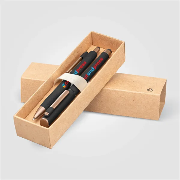 York Recycled Plastic Bronze Trim Pen Gift Set - York Recycled Plastic Bronze Trim Pen Gift Set - Image 9 of 10