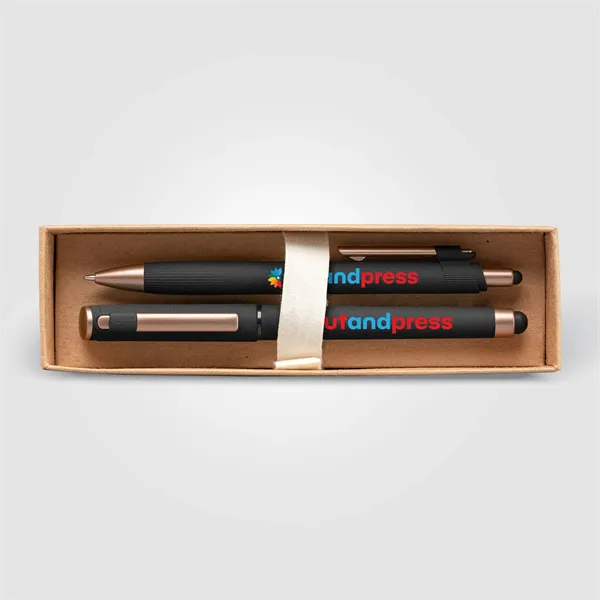 York Recycled Plastic Bronze Trim Pen Gift Set - York Recycled Plastic Bronze Trim Pen Gift Set - Image 10 of 10