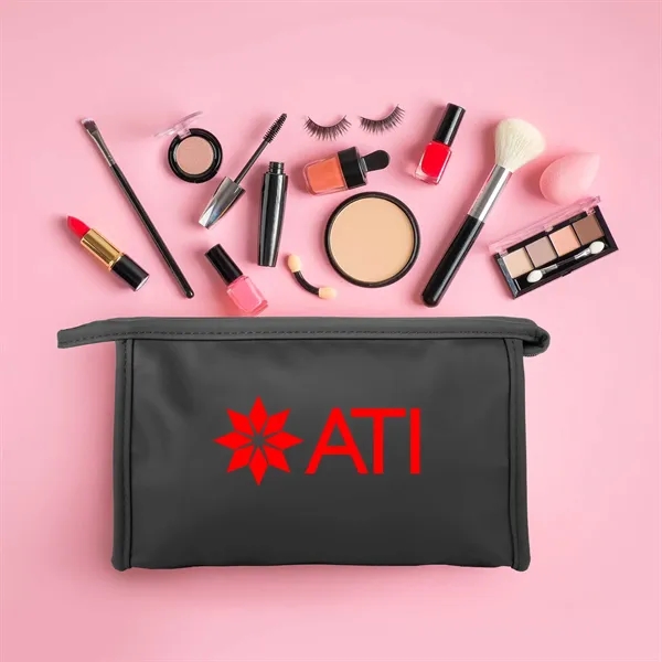 Chic Large Soft PU Cosmetic Pouch - Chic Large Soft PU Cosmetic Pouch - Image 2 of 7