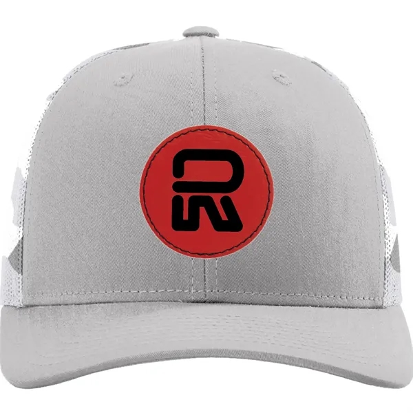 Richardson Snapback Trucker Hat w/ Leatherette Patch - Richardson Snapback Trucker Hat w/ Leatherette Patch - Image 1 of 28