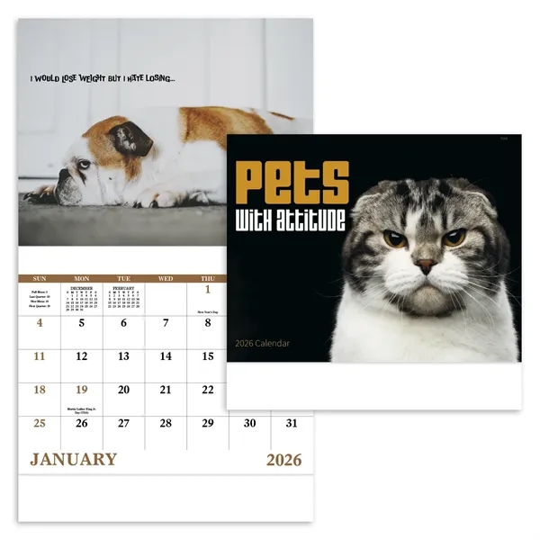 Good Value™ Pets with Attitude - Stapled Calendar - Good Value™ Pets with Attitude - Stapled Calendar - Image 2 of 3