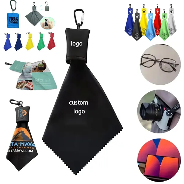 Microfiber Cleaning Cloth Keychain