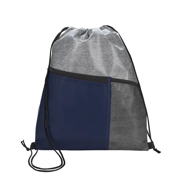 Good Value™ Heathered RPET Non-Woven Drawstring Backpack - Good Value™ Heathered RPET Non-Woven Drawstring Backpack - Image 5 of 8