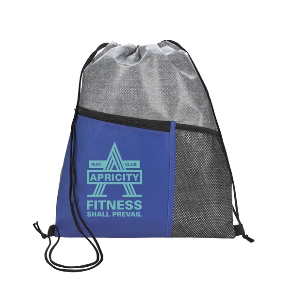 Good Value™ Heathered RPET Non-Woven Drawstring Backpack - Good Value™ Heathered RPET Non-Woven Drawstring Backpack - Image 8 of 8
