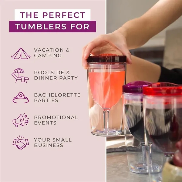 10oz. Premium Double Wall Wine Tumbler - 10oz. Premium Double Wall Wine Tumbler - Image 2 of 3