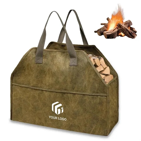 Camping gear indoor durable canvas firewood carrier bag - Camping gear indoor durable canvas firewood carrier bag - Image 0 of 3