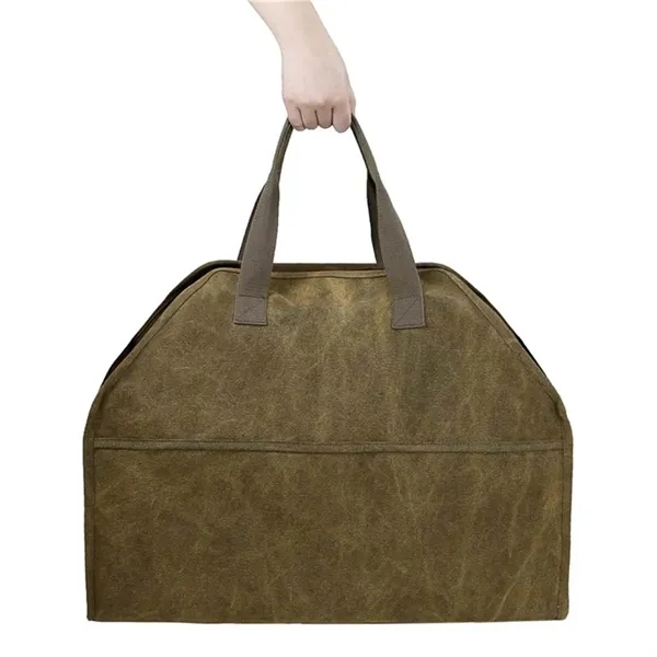 Camping gear indoor durable canvas firewood carrier bag - Camping gear indoor durable canvas firewood carrier bag - Image 3 of 3