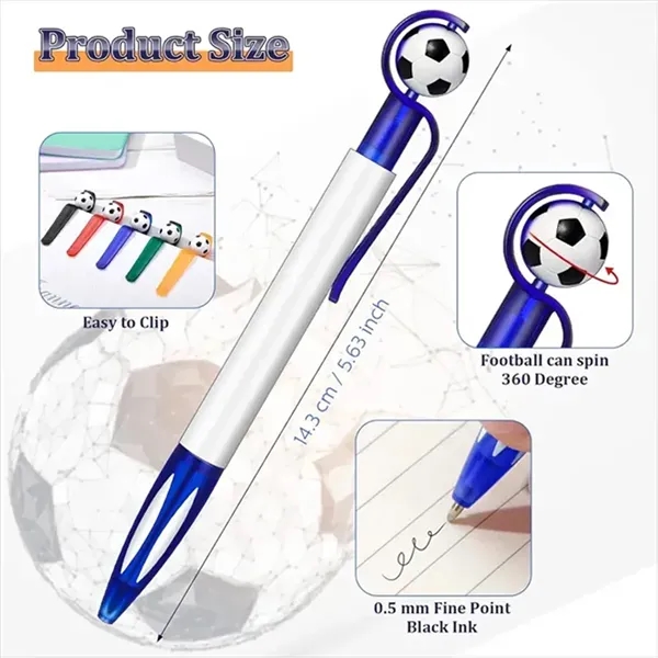 Soccer Ballpoint Pen Fun Rotating Football Design - Soccer Ballpoint Pen Fun Rotating Football Design - Image 2 of 3