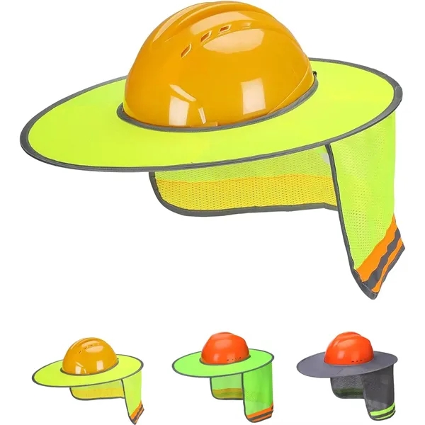 Hard Hat Sun Shield with Reflective Neck & Visor Shade - Hard Hat Sun Shield with Reflective Neck & Visor Shade - Image 8 of 8