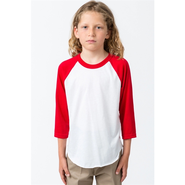 Youth 50/50 3/4 Sleeves Raglan Shirt - Youth 50/50 3/4 Sleeves Raglan Shirt - Image 2 of 2