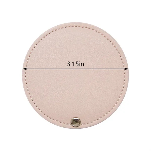 Mini portable PU leather travel pocket makeup compact mirror - Mini portable PU leather travel pocket makeup compact mirror - Image 1 of 4