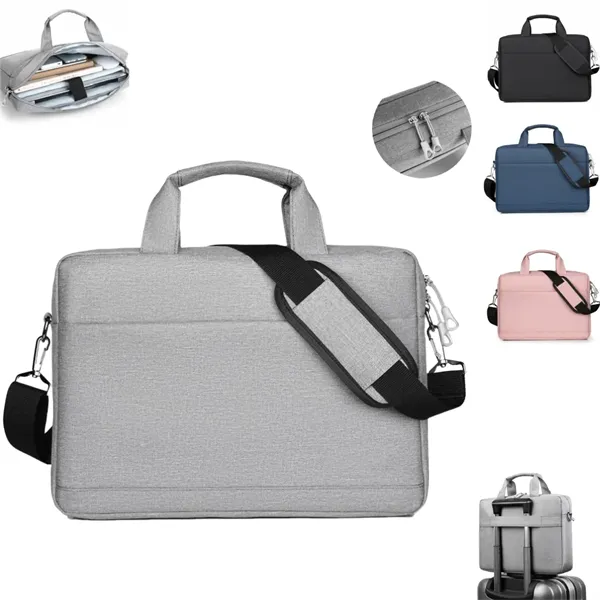 14/15/17" Laptop Briefcase with Shoulder Strap - 4 Colors - 14/15/17" Laptop Briefcase with Shoulder Strap - 4 Colors - Image 0 of 8