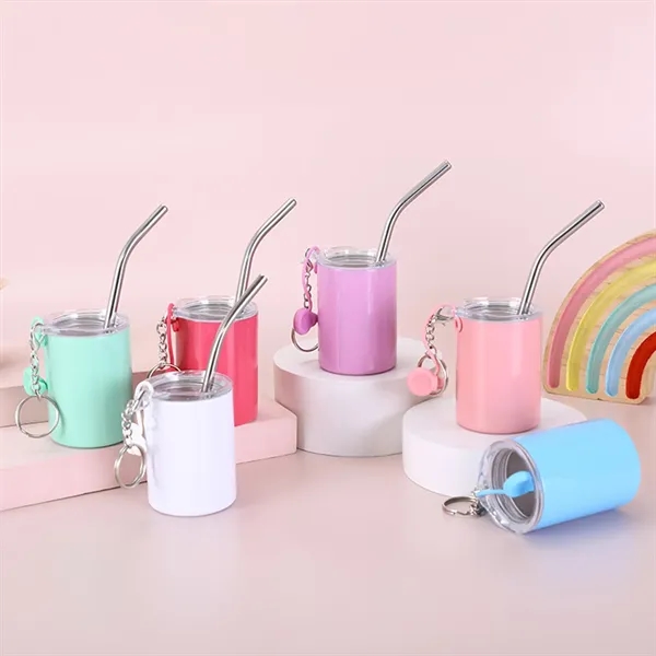 Double Wall 3 oz Metal Mini Tumbler with Straw Lid - Double Wall 3 oz Metal Mini Tumbler with Straw Lid - Image 0 of 8