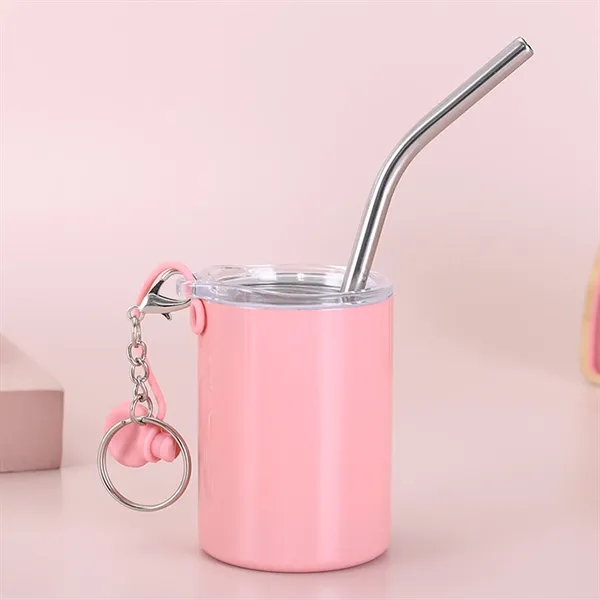 Double Wall 3 oz Metal Mini Tumbler with Straw Lid - Double Wall 3 oz Metal Mini Tumbler with Straw Lid - Image 1 of 8