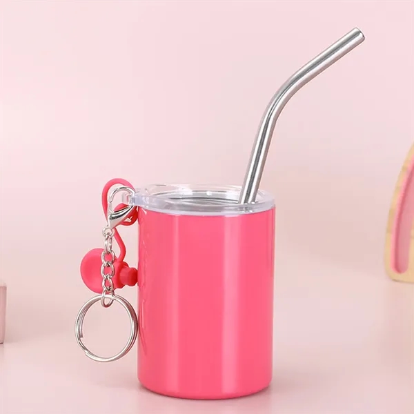 Double Wall 3 oz Metal Mini Tumbler with Straw Lid - Double Wall 3 oz Metal Mini Tumbler with Straw Lid - Image 2 of 8