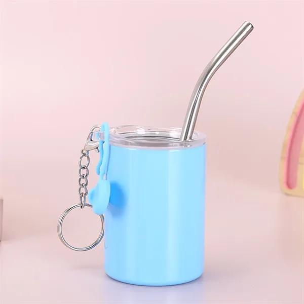 Double Wall 3 oz Metal Mini Tumbler with Straw Lid - Double Wall 3 oz Metal Mini Tumbler with Straw Lid - Image 3 of 8