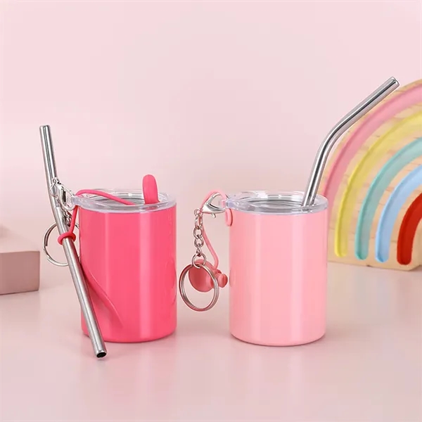 Double Wall 3 oz Metal Mini Tumbler with Straw Lid - Double Wall 3 oz Metal Mini Tumbler with Straw Lid - Image 4 of 8