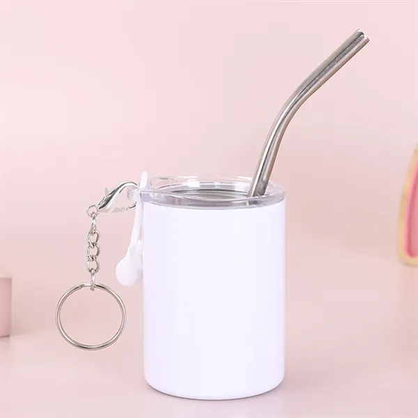 Double Wall 3 oz Metal Mini Tumbler with Straw Lid - Double Wall 3 oz Metal Mini Tumbler with Straw Lid - Image 5 of 8