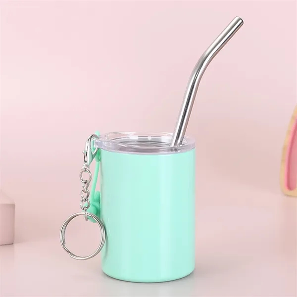 Double Wall 3 oz Metal Mini Tumbler with Straw Lid - Double Wall 3 oz Metal Mini Tumbler with Straw Lid - Image 6 of 8