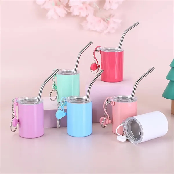 Double Wall 3 oz Metal Mini Tumbler with Straw Lid - Double Wall 3 oz Metal Mini Tumbler with Straw Lid - Image 8 of 8