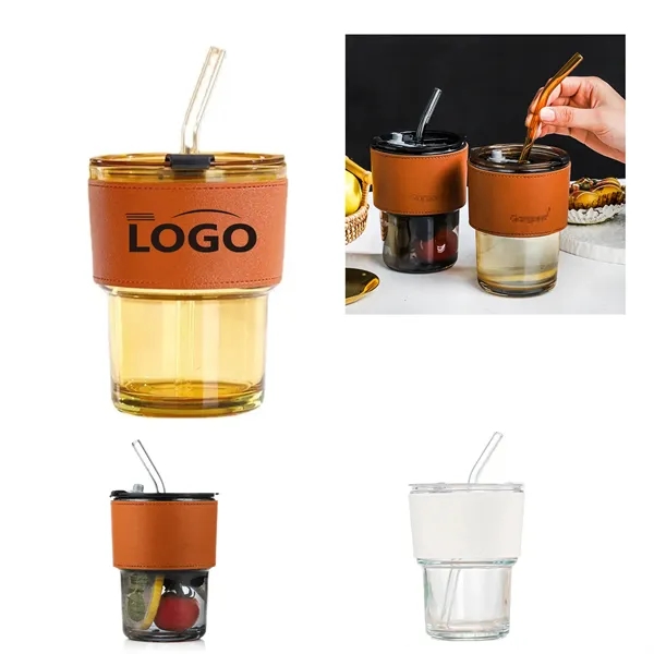 Bamboo Glass Coffee Drink Cup With Straw - Bamboo Glass Coffee Drink Cup With Straw - Image 0 of 3