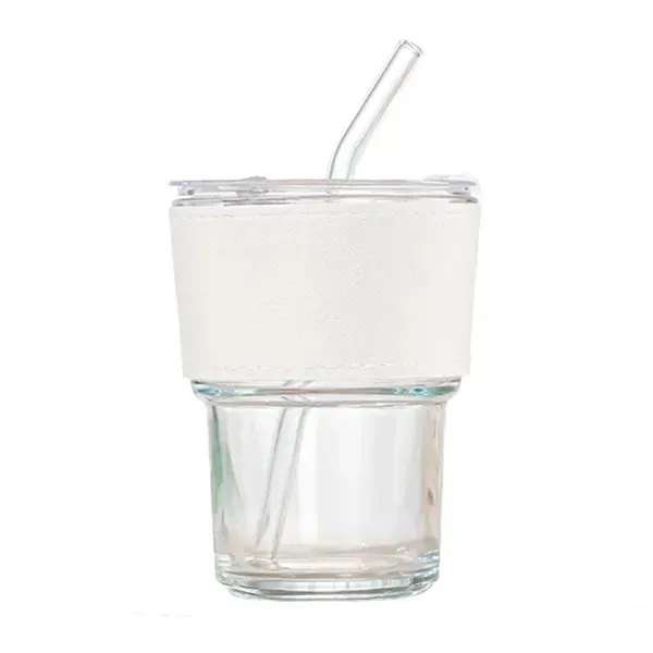 Bamboo Glass Coffee Drink Cup With Straw - Bamboo Glass Coffee Drink Cup With Straw - Image 3 of 3