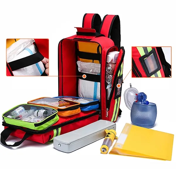 Camping trip sports trauma medical bag first aid backpack - Camping trip sports trauma medical bag first aid backpack - Image 2 of 4
