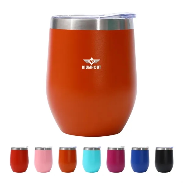 12 Oz Stainless Insulated Wine Tumbler W/ Lid for Hot & Cold - 12 Oz Stainless Insulated Wine Tumbler W/ Lid for Hot & Cold - Image 0 of 3