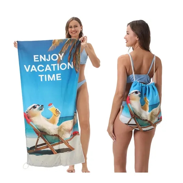 2 in1 Foldable Beach Towel & Storage Bag - 2 in1 Foldable Beach Towel & Storage Bag - Image 1 of 1