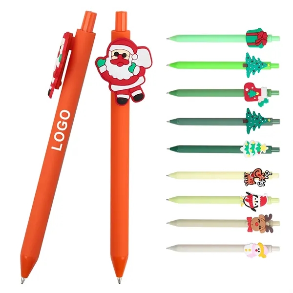 Christmas PVC Ballpoint Pens With Holiday Designs - Christmas PVC Ballpoint Pens With Holiday Designs - Image 0 of 3