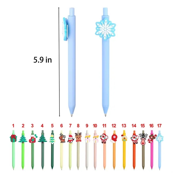 Christmas PVC Ballpoint Pens With Holiday Designs - Christmas PVC Ballpoint Pens With Holiday Designs - Image 1 of 3