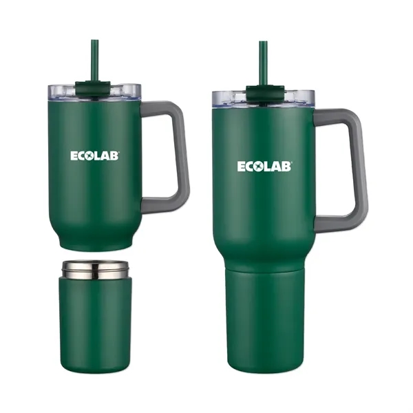 22 Oz. Stainless Steel Travel Mug with Cup
