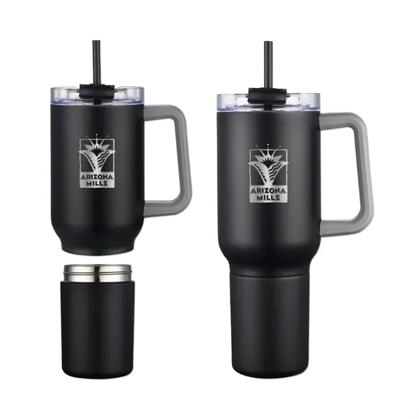 22 Oz. Stainless Steel Travel Mug with Cup