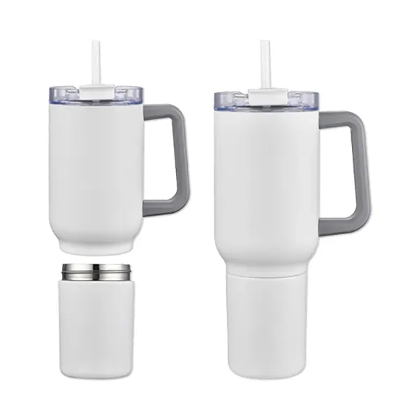 22 Oz. Stainless Steel Travel Mug with Cup