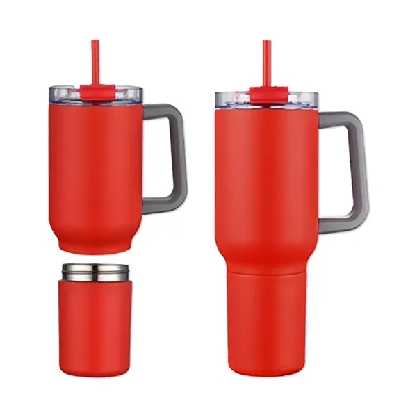 22 Oz. Stainless Steel Travel Mug with Cup